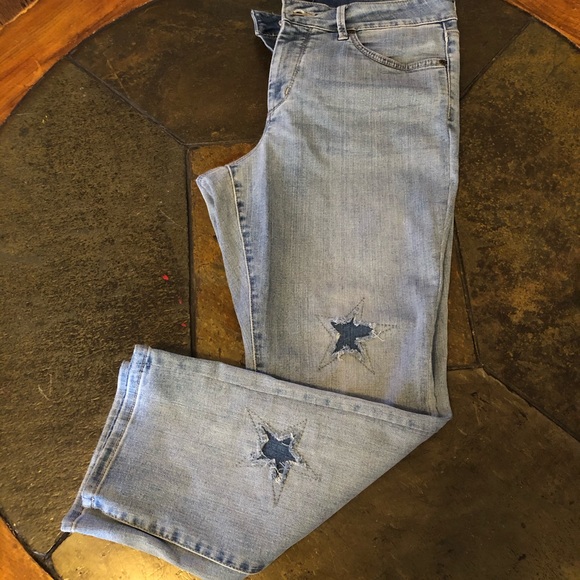 NYDJ Denim - NYDJ Sheri ankle jeans with cut out star detail